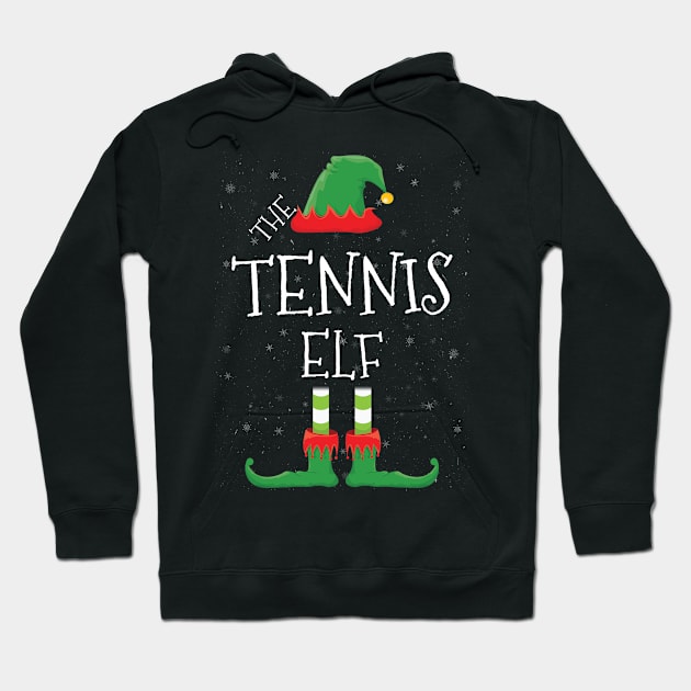 Tennis Elf Family Matching Christmas Group Funny Pajama Gift Hoodie by tabaojohnny